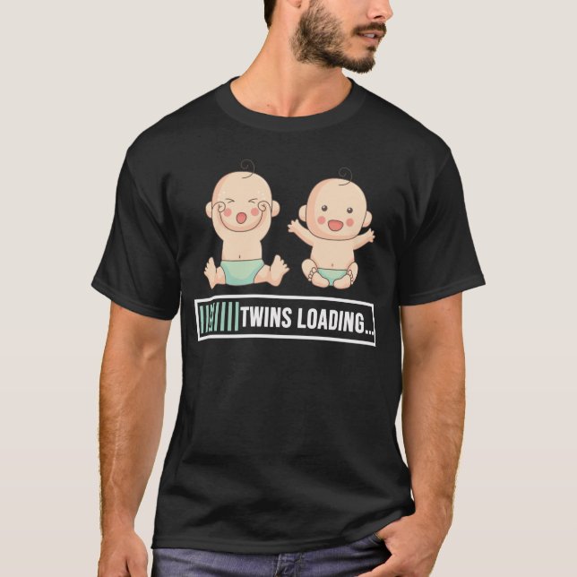 Camiseta Anúncio de Gravidez Gêmeas (Frente)
