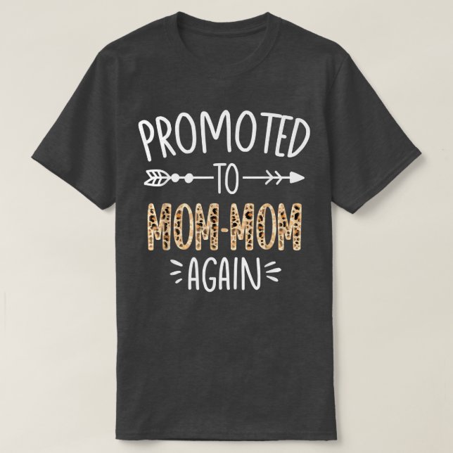 Camiseta Anúncio De Gravidez Leopard Em Breve Para Ser Mãe  (Frente do Design)