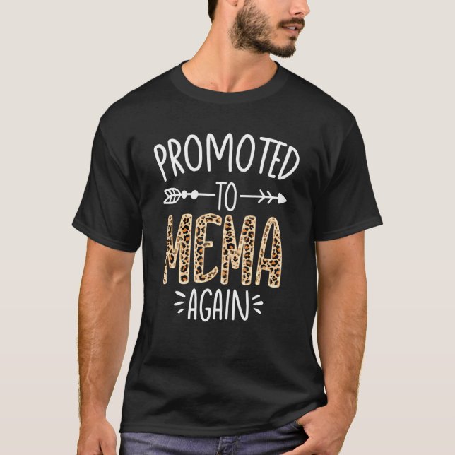Camiseta Anúncio De Gravidez Leopard Em Breve Para Ser Mema (Frente)