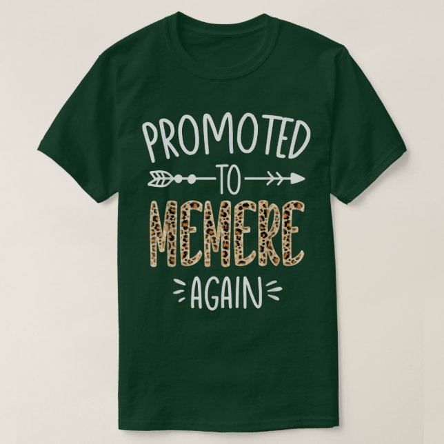 Camiseta Anúncio de Gravidez Leopard Em Breve Para Ser Memb (Frente do Design)