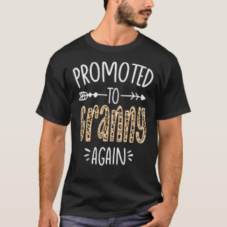Camiseta Anúncio de Gravidez Leopard Em Breve Para Ser Vovó