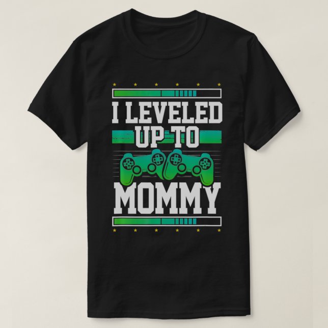 Camiseta Anúncio de Gravidez Levado para a Mamãe Jogador M (Frente do Design)
