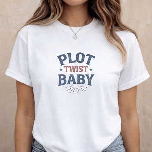 Camiseta Anúncio de Gravidez Mãe para Ser 4 de Julho