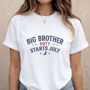 Camiseta Anúncio de Gravidez Mãe para Ser 4 de Julho