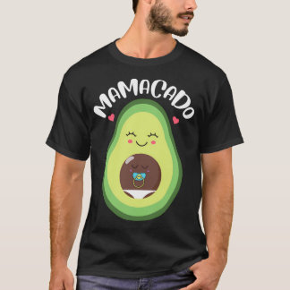 Camiseta Anúncio de Gravidez Mamacado Gravidez Avocado