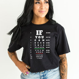 Camiseta Anúncio de Gravidez no Gráfico de Olhos para o Mar