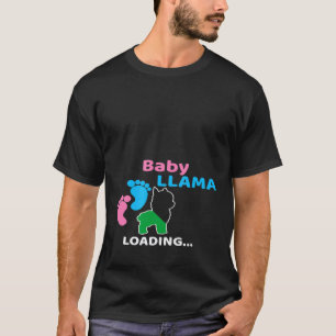 Camiseta Anúncio de Gravidez para Mulheres Bebê Lhama Carre