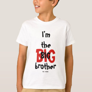 Camiseta Anúncio de Irmão Mais Velho Est. Vermelho Preto