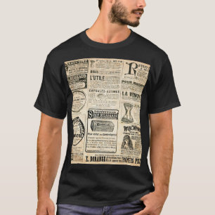 Camiseta Anúncio de jornal francês em 1897