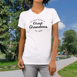Camiseta Anúncio de Novo Bebê para Bisavó