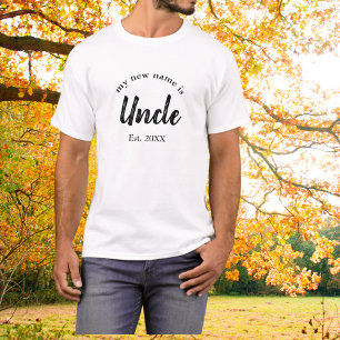 Camiseta Anúncio de Tio Est Ano Preto Nova Família