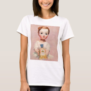 Camiseta anúncio de Yardley dos anos 50 com a boneca da