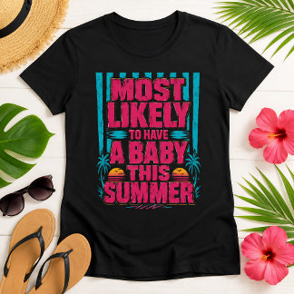 Camiseta Anúncio Divertido de Gravidez de Verão para Mãe de