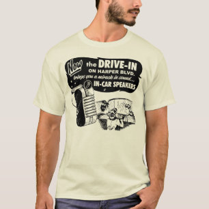 Camiseta Anúncio do auto-falante do filme do cinema ao ar
