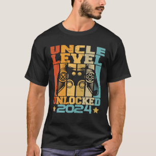 Camiseta Anúncio do bebê 2024, nível do tio da Mens desbloq