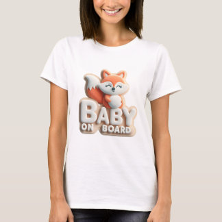 Camiseta Anúncio do bebê a bordo - Fox-Themed