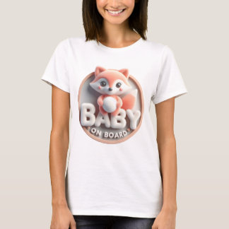 Camiseta Anúncio do bebê a bordo - Fox-Themed