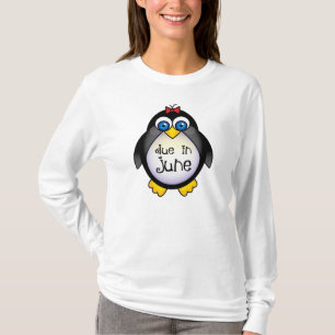 Camiseta Anúncio do bebê de junho do pinguim