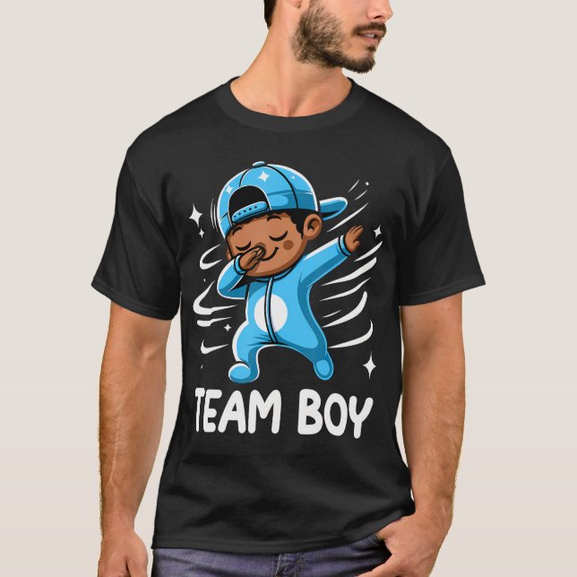 Camiseta Anúncio do Bebê do Time Boy do Partido Revelação d (Frente)