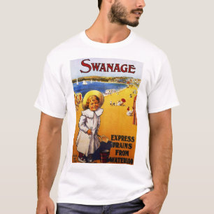 Camiseta Anúncio do beira-mar de Inglaterra Swanage do