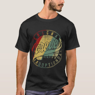 Camiseta Anúncio do Dia da Adoção Moderna Te Recebi Para Se