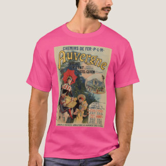 Camiseta Anúncio do Viagem francês Vintage Auvergne