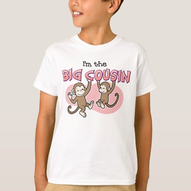 Camiseta Anúncio grande do macaco do primo (Frente)