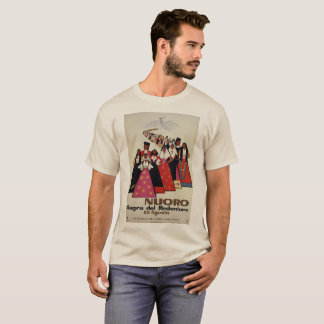 Camiseta Anúncio italiano do viagem do vintage de Nuoro