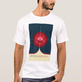 Camiseta Anúncio Sci-Fi, Relógio Atômico Vermelho, Espaço P