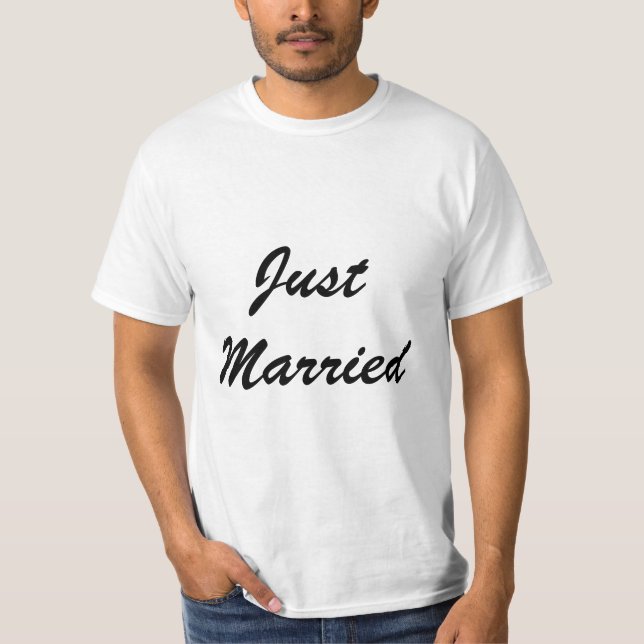 Camiseta Anúncios de casamento de texto personalizado do re (Frente)