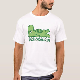 Camiseta Anxiousaurus Saúde Mental Ansiedade Trocadilho