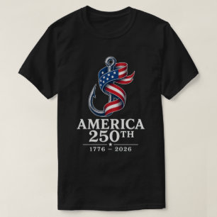 Camiseta Anzol Patriótico do 250º Aniversário da América