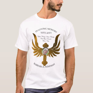 Camiseta Ao Amar a Memória Foto Mantendo o Saque Cruzado co