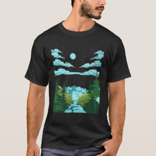 Camiseta Ao Ar Livre Floresta Árvores Montanha Caminhada Lu