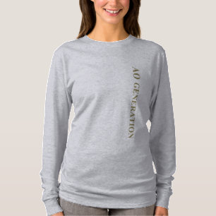 Camiseta AO de mangas compridas para mulheres