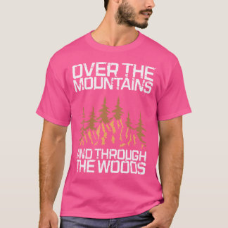 Camiseta Ao Exterior, Andando Sobre As Montanhas E Através 