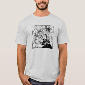 Camiseta Ao painel do motor de diferença