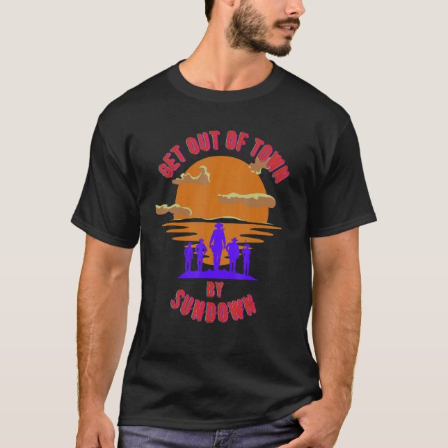 Camiseta Ao pôr do sol saia da cidade Tee (Frente)