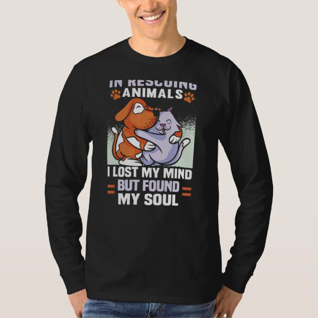 Camiseta Ao Recuperar Animais, Perdi A Minha Mente Dos Dire (Frente)