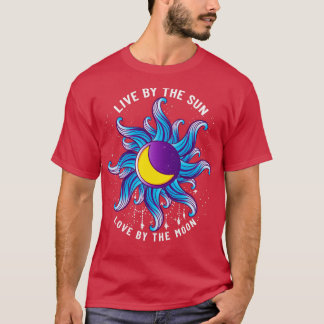 Camiseta Ao Vivo Pelo Amor Do Sol Pela Astrologia Da Lua
