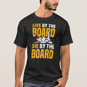 Camiseta Ao Vivo Pelo Conselho Morre Pelo Conselho Xadrez K