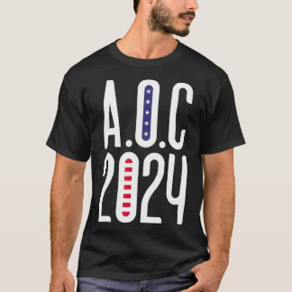 Camiseta AOC 2024  Aleandria OcasioCortez American Flag Dem
