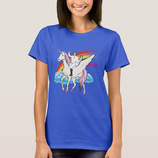 CAMISETA AOC UNICÓRNIOS E ARCO-ÍRIS (Frente)