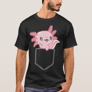 Camiseta Aolotl Fofo No Bolso Engraçado Anfíbio Aolotls