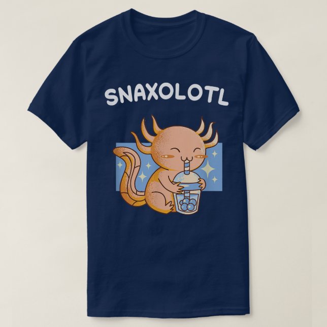 Camiseta Aolotl Snaolotl Beber Comida Cute Engraçado Aolotl (Frente do Design)