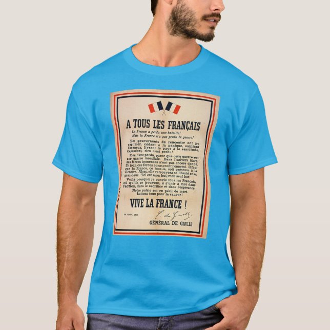 Camiseta “Aos todos os Franceses” (Frente)