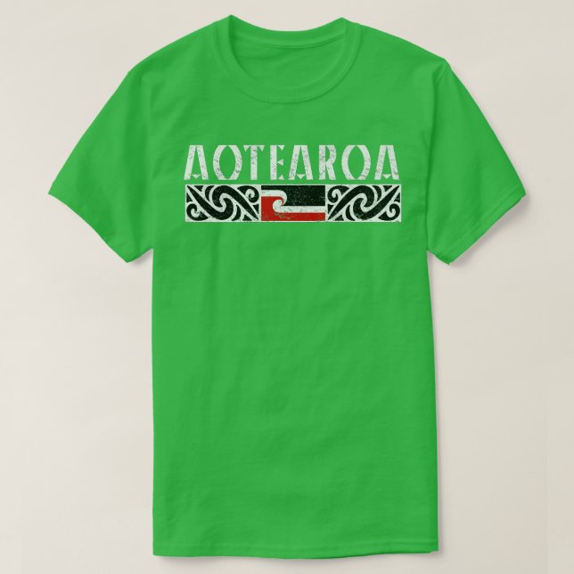 Camiseta Aotearoa Maori Flag (Frente do Design)