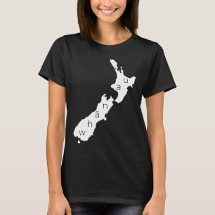 Camiseta Aotearoa Nova Zelândia Com Kiwi Whanau Maori