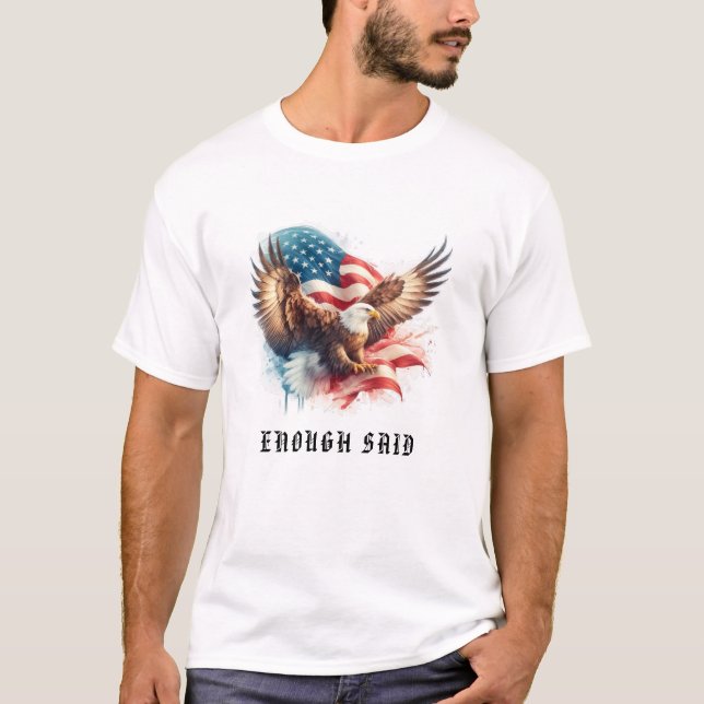 Camiseta *~* AP16 - American Flag Bald EAGLE USA Artsy (Frente)