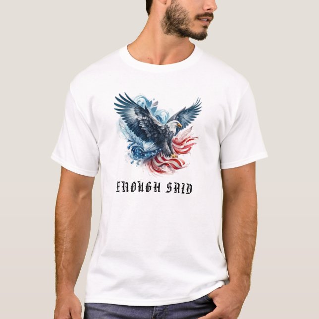 Camiseta *~* AP16 American Flag ... EUA Bald Detail EAGLE (Frente)